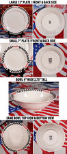 Vintage Coca-Cola Gibson Dinnerware Set 12” Plate 7” Plate & 9” Bowl Diner 90's picture