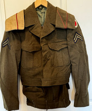 VTG. U.S. Army Ike Jacket, Pants & 2 Garrison Caps: 37th Infantry Division (38R) picture