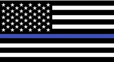 STICKER (BUY2, GET 1 FREE) Thin Blue Line American Flag vinyl laminated USA picture