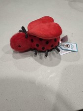 RARE Jellycat LOULOU LOVE BUG Soft Plush Toy Super Cute Soft Ladybug Red L6LBUG picture