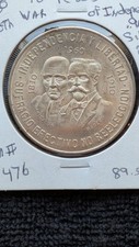 1960 Mexico 10 Pesos 150th Anniversary Silver Coin  picture