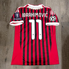 2011/12 AC Milan Zlatan Ibrahimovic #11 Red/Black UEFA Champions League Jersey picture