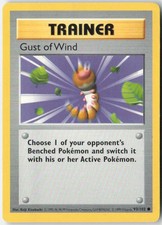 Gust of Wind 93/102 Common Base Set Unlimited Pokemon Moderately Played picture