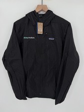 NEW Patagonia Houdini Jacket Mens Medium Black Full Zip Windbreaker READ* picture