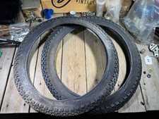TRACTOR-GRIP Tire Pair 20” Inch 20 x 2.125 Vintage Muscle Bike MUSTANG SCHWINN picture
