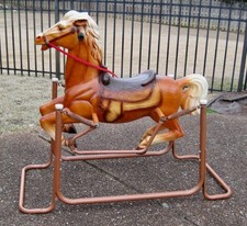 1970's Wonder Horse Deluxe Spring Rocking Ride on Saddle Reins Collierville TN picture