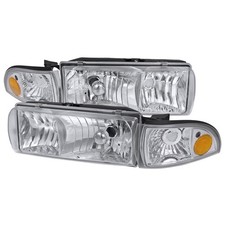 For 94-96 Chevy Impala 91-96 Caprice Clear Lens Chrome Housing Headlights Combo picture