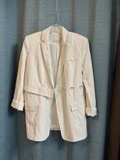Tibi OVERSIZED Trendy Long Cream Blazer Jacket Size 4 (++?) NWOT picture