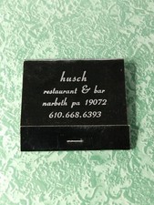 Vintage Matchbook Collectible Ephemera D33 narbeth Pennsylvania husch bar picture
