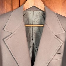 VTG 70s Sears Blazer  Mens 42L Tan 2 Button Sport Coat Wide Notch Lapel picture