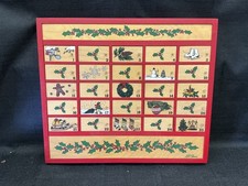Vintage L.L. Bean Painted Wood Christmas Advent Calendar Amazingly Clean picture