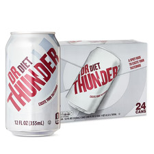 Great Value Dr Thunder Diet Calorie Free Cola Soda Pop, 12 fl oz, 24 Pack Cans picture