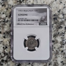RARE1951 Bulgaria 10 Stotinki NGC Genuine Black Sea Collection Certified  picture