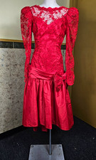 Vintage Red BeetleJuice Bride Costume Dress picture