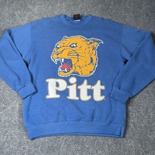Vtg 1990s University Of Pittsburgh Pitt Panthers Crewneck Sweatshirt Mens L picture