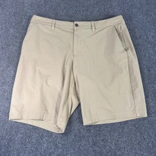 Lululemon Commission Shorts Mens Khaki Tan Technical Golf Chino 9