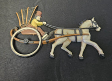 Horse Carriage Buggy Vintage 1975 HOMCO Wall Hanging Plaques Home Decor #7358 picture