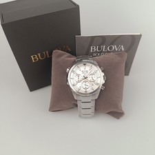 Bulova 96B255 Marine Star Men's 43mm Stainless Steel White Dial Quartz Watch picture