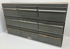 Vintage Equipto 9 Drawer Steel Tool Hardware Storage Cabinet 34