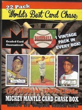 1952 Mantle Rookie Card Chase Box ;Graded Crd:22 pcks;2 50/60 Crdsvintage pack picture
