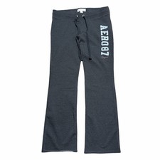 Women’s Y2K Aeropostale New York Spellout Mall Core Grey Sweatpants Size M picture