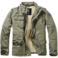 Brandit Britannia Winter Field Jacket Warm Coat Mens Vintage Cotton Parka Olive picture