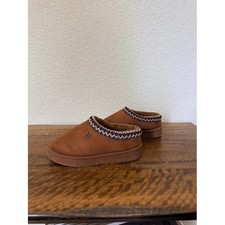 Hurley Arlo Puff  Tan Suede Clog Slippers kids size 13 picture