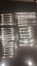 Vintage Gorham Chantilly Sterling Silver Flatware Set 30 Pc ~1495g PAT 1895 picture