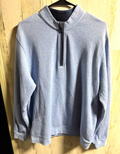 johnnie-O Men's L Cassique Kiawah Island Golf 1/4 Zip Pullover Blue Large picture