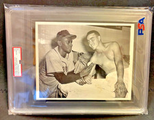 SATCHEL PAIGE & NED GARVER Type 1 NEWS Photo Photograph PSA/DNA 7x9 HOF 1951 picture