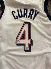 Nike Stephen Curry #4 USA Basketball White Navy Red Basketball Jersey picture