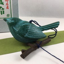 Japanese Wind Chime Nambu Iwachu Cast Iron Songbird Bird Branch Made in Japan picture
