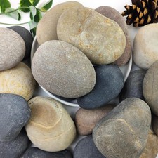 lb Natural Grey River Rocks 3-4 Inch Landscape Garden Fish Tank Pebbles picture