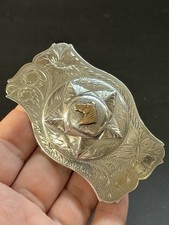 Vtg Irvine Jachens Sterling Silver Horse Head Cowboy Cowgirl Western Belt Buckle picture