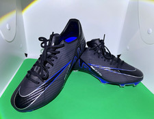 Nike Mercurial Men’s Soccer Cleats Low Top Lace Up Black Blue Silver picture