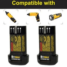 2Pack 8V MAX Replacement Battery Compatible with DEWALT DCB080 DCF680N1 picture