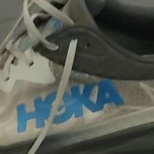 Hoka Men's Gray/White Athletic Sneaker Lace Up Mesh Upper AAA runners picture