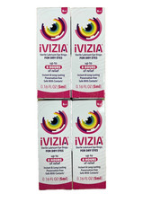 4 New iVIZIA Sterile Lubricant Eye Drops for Dry Eyes - 5mL Each Exp. 02/2027+ picture