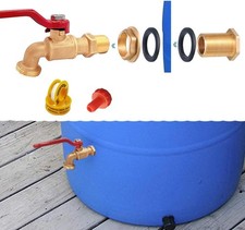 Musibo Rain Barrel Spigot Kit, Brass Water Barrel Faucet for Bucket, Water Ta... picture