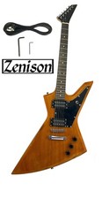 Zenison Rock Style Electric Guitar, Solid Wood Body, Maple Neck, Natural Color picture