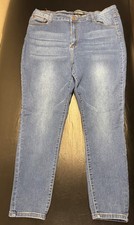 Fashion Nova Womens Denim Jeans 1 Skinny High Waist Stretch Blue Medium Wash USA picture