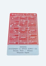 Vtg 1968 Hallmark Cards Calendar 3.5