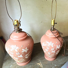 1980 vintage Ginger Jar icing flowers lamps picture