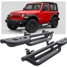 For 2007-2018 Jeep Wrangler JK 2 Door Steel Running Boards Drop Side Steps Bars picture
