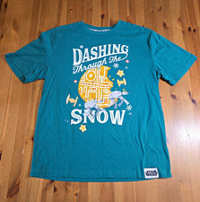 Disney Star Wars Dashing Through The Snow Green Graphic T-Shirt, Size M Unisex picture