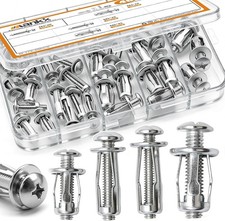 40PCS Expansion Screw Petal Nut Kit M4 M5 M6 Hollow Wall Anchor Fastener picture