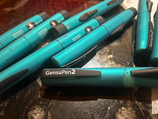 GensuPen2 Adjustable Injection Pen Teal/Black Cosmetic Blemishes picture
