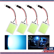 Super Ice Blue COB 24-SMD Led Dome Panel Light Bulb BA9S T10 Festoon Adapter DC picture
