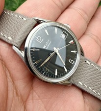 Wyler Incaflex Vintage Manual Winding Rare Crosshair Black Dial  picture
