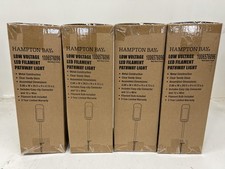 4PK Hampton Bay Caldwell LowVoltage Matte Black LED Outdoor Landscape Path Light picture